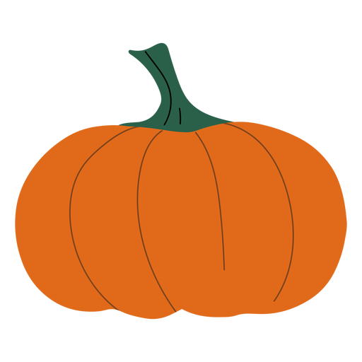 Simple orange pumpkin flat - Transparent PNG & SVG vector file