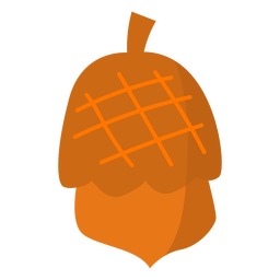 Simple tree acorn flat PNG Design