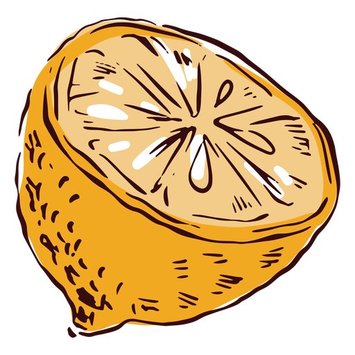 Sliced lemon illustration - Transparent PNG & SVG vector file