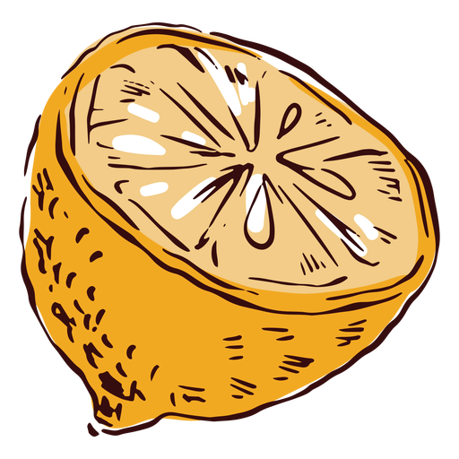 Sliced lemon illustration PNG Design