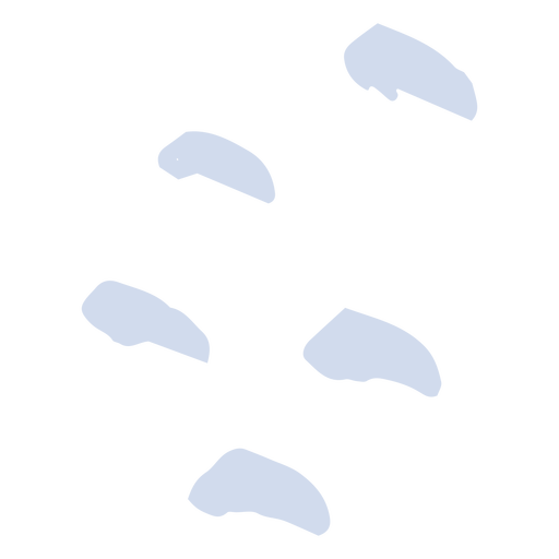 Dibujado a mano huellas de nieve Diseño PNG