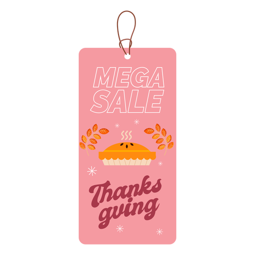 Thanksgiving Mega Sale Tag PNG-Design