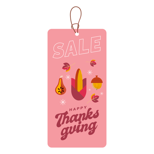Thanksgiving sale corn tag PNG Design