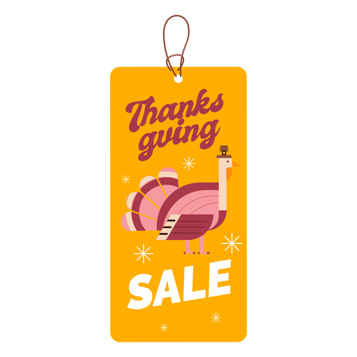 Thanksgiving sale turkey tag PNG Design