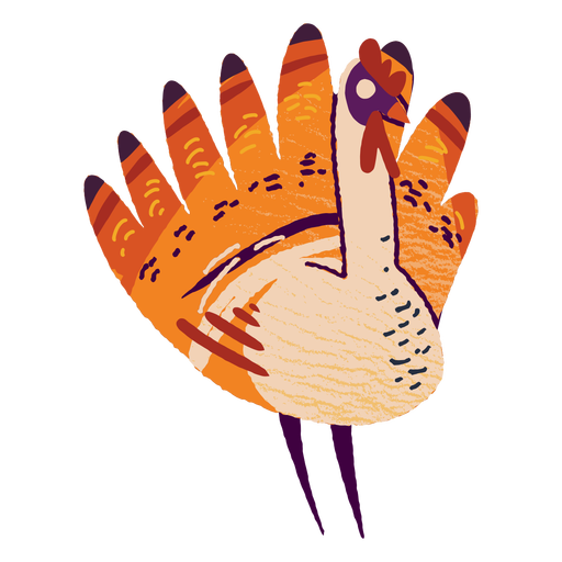 Turkey animal textured PNG Design