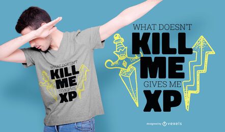 Diseño de camiseta de cita de experiencia de juego