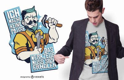Diseño de camiseta alemán divertido manitas Diseño de camiseta alemán divertido manitas
