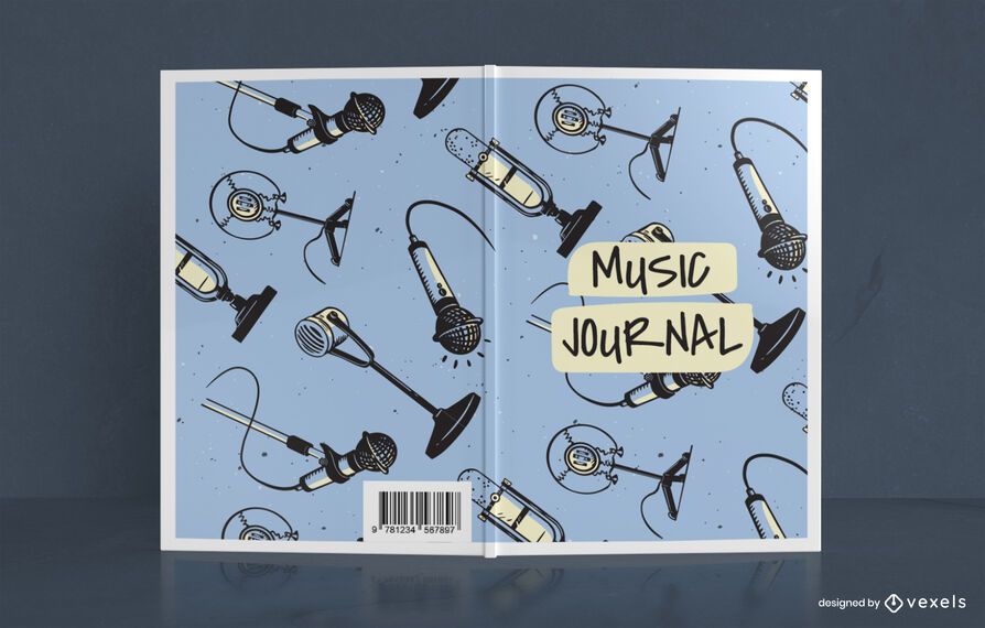 Doodle Music Journal Book Cover Design Doodle Music Journal Book Cover Design