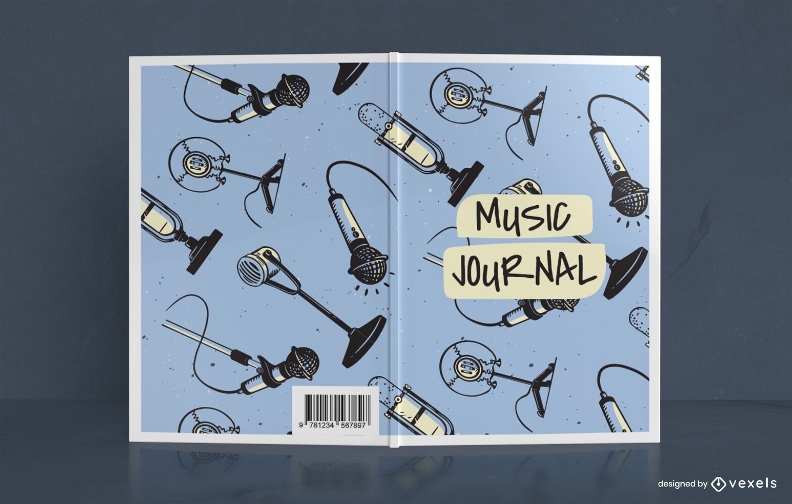 Doodle Music Journal Book Cover Design