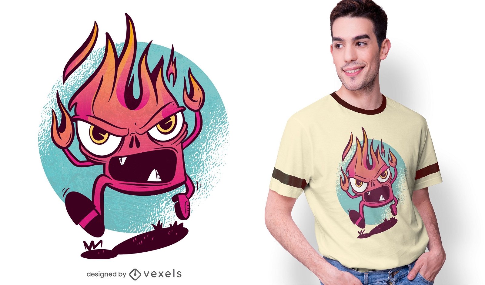 Angry Flame T-Shirt Design
