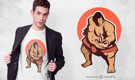 Sumo Wrestler T-shirt Design