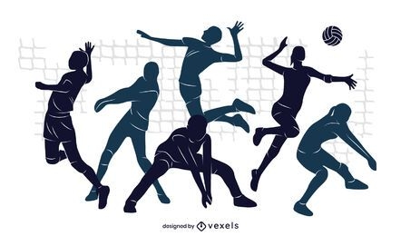 Volleyball team illustration design