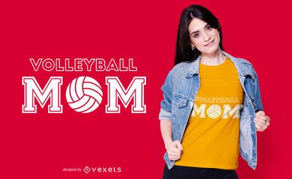 Design de t-shirt para mães de voleibol