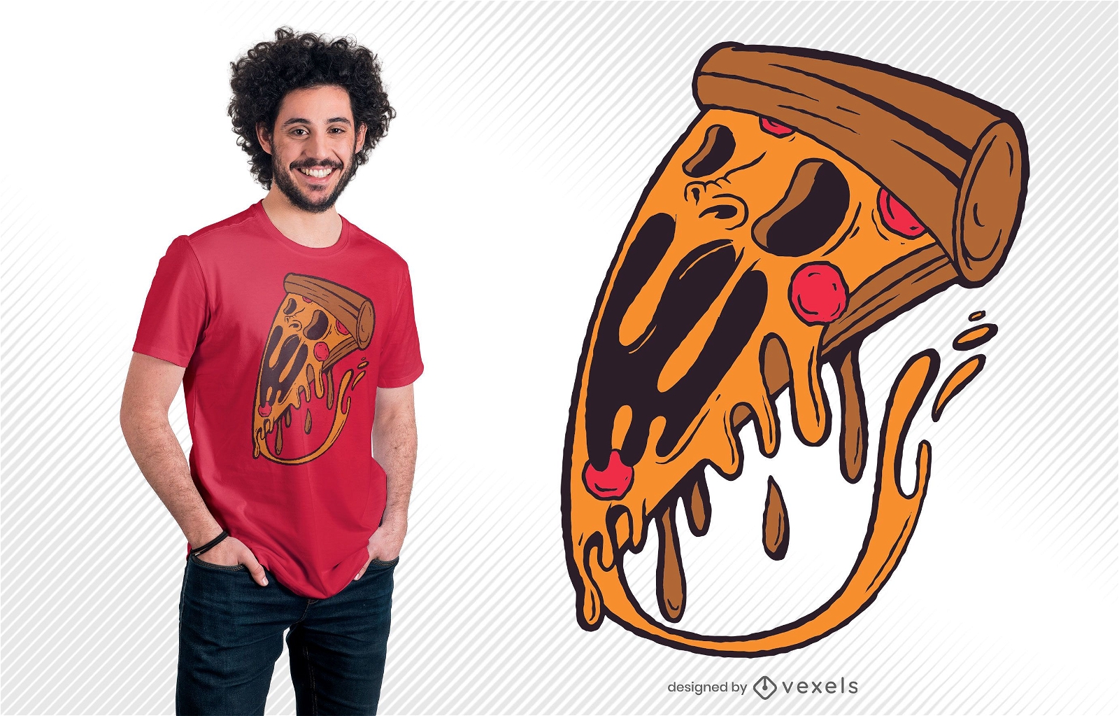 Diseño de camiseta Monster Pizza