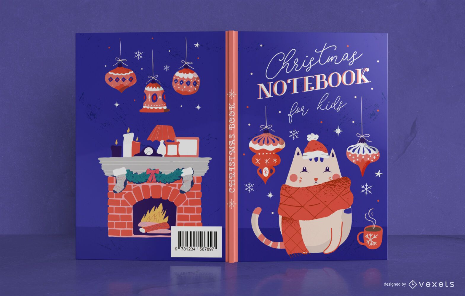 Diseño de portada de libro infantil de Navidad