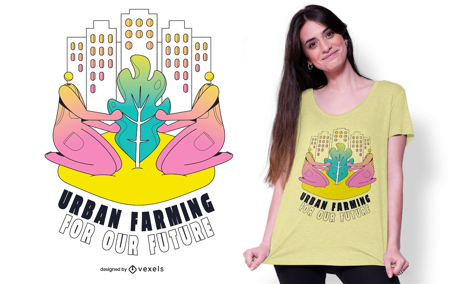 Urban farming quote t-shirt design