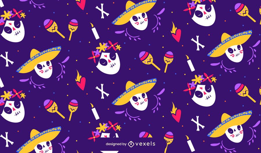 Day of the dead pattern design Day of the dead pattern design