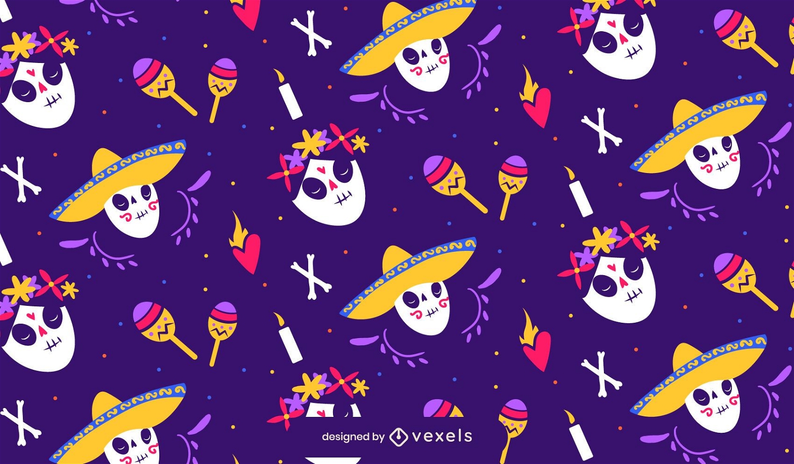 Day of the dead pattern design