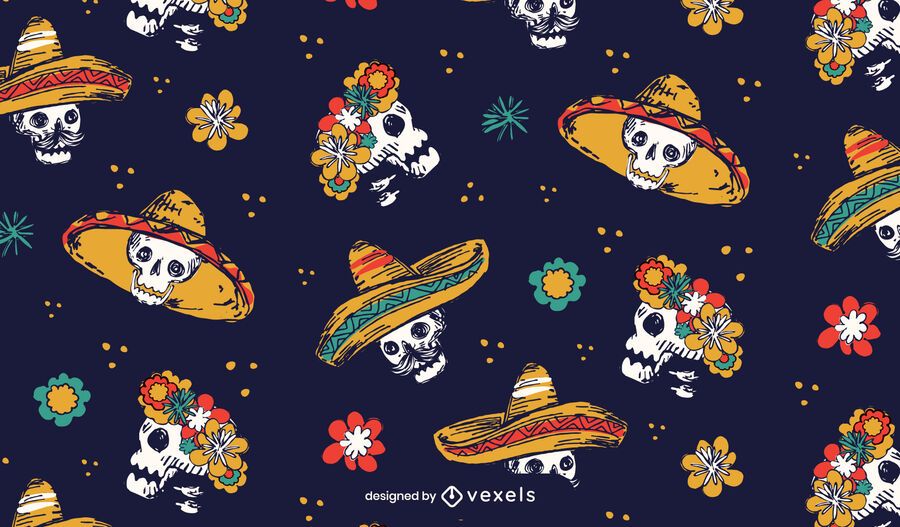 Dia de los muertos pattern design Dia de los muertos pattern design
