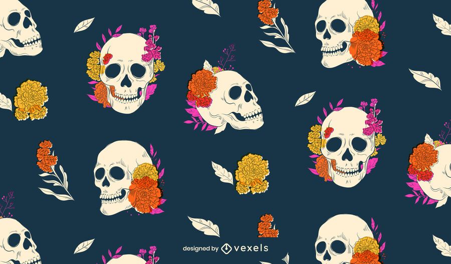 Day of the dead skull pattern design Day of the dead skull pattern design