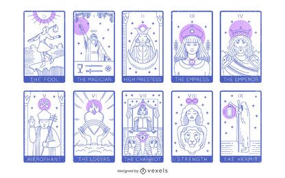 Pacote de cartas de tarô Arcanos Maiores Pacote de cartas de tarô Arcanos Maiores