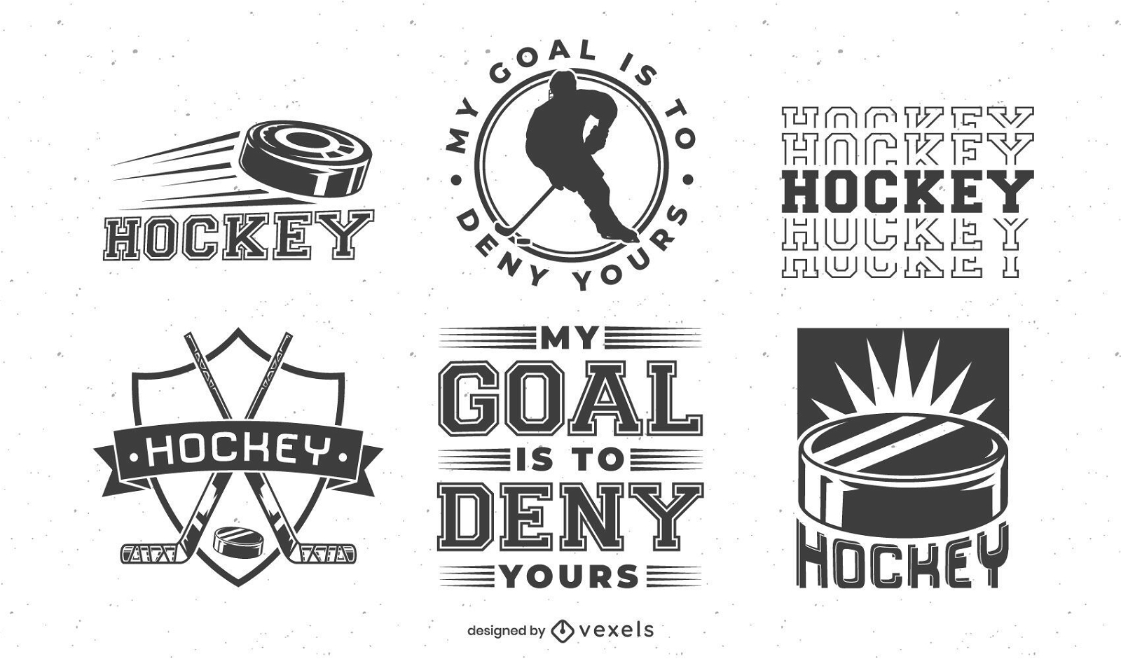 Conjunto de insignias de hockey sobre hielo