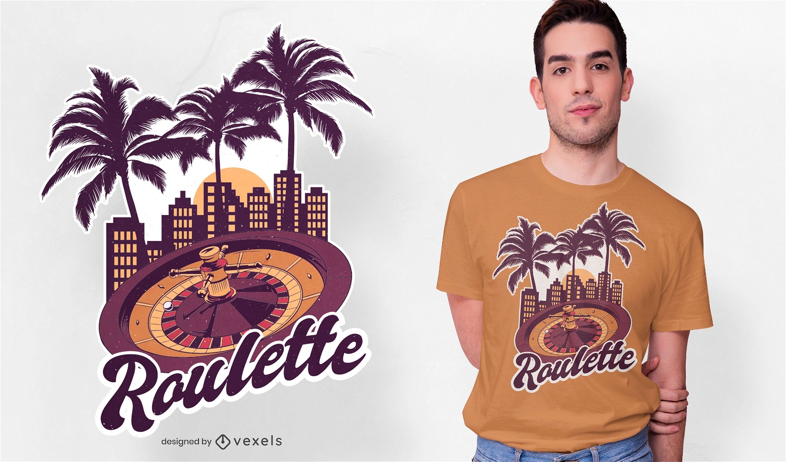 Design de camiseta da Casino Roulette
