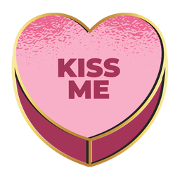 Küss mich Valentinsgrüße Herz Valentinsgrüße PNG-Design