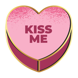 Kiss Me Clipart Hd PNG, Kiss Me Text Effect Sticker Valentine Day