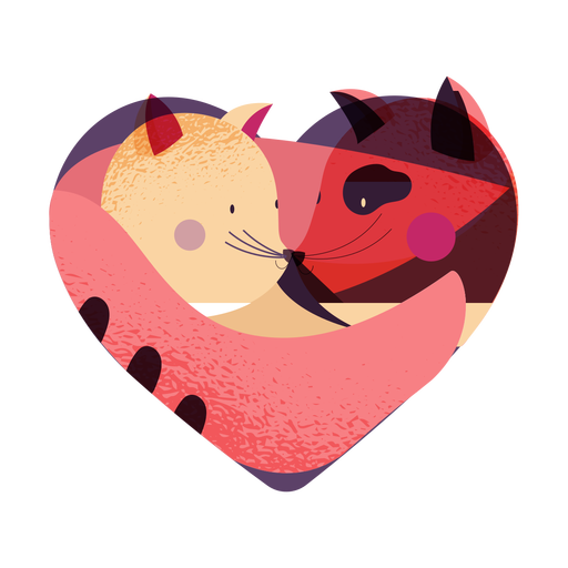 Download Valentines animal couple valentines - Transparent PNG & SVG vector file