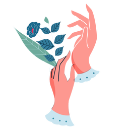 Manos de San Valentín deja la mano Diseño PNG
