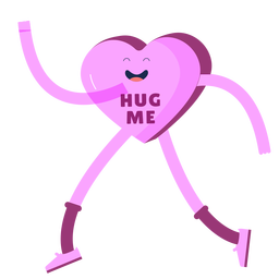 Dia dos namorados me abraça coração doce coração Desenho PNG