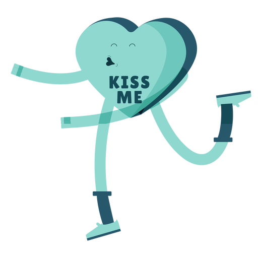 Dia dos namorados me beije coração de doces Desenho PNG