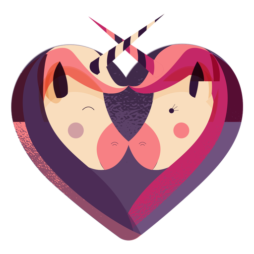 Valentinstag Einhorn Herz Einhorn - Transparenter PNG und SVG-Vektor