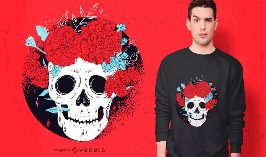 Day of the dead skull t-shirt design Day of the dead skull t-shirt design