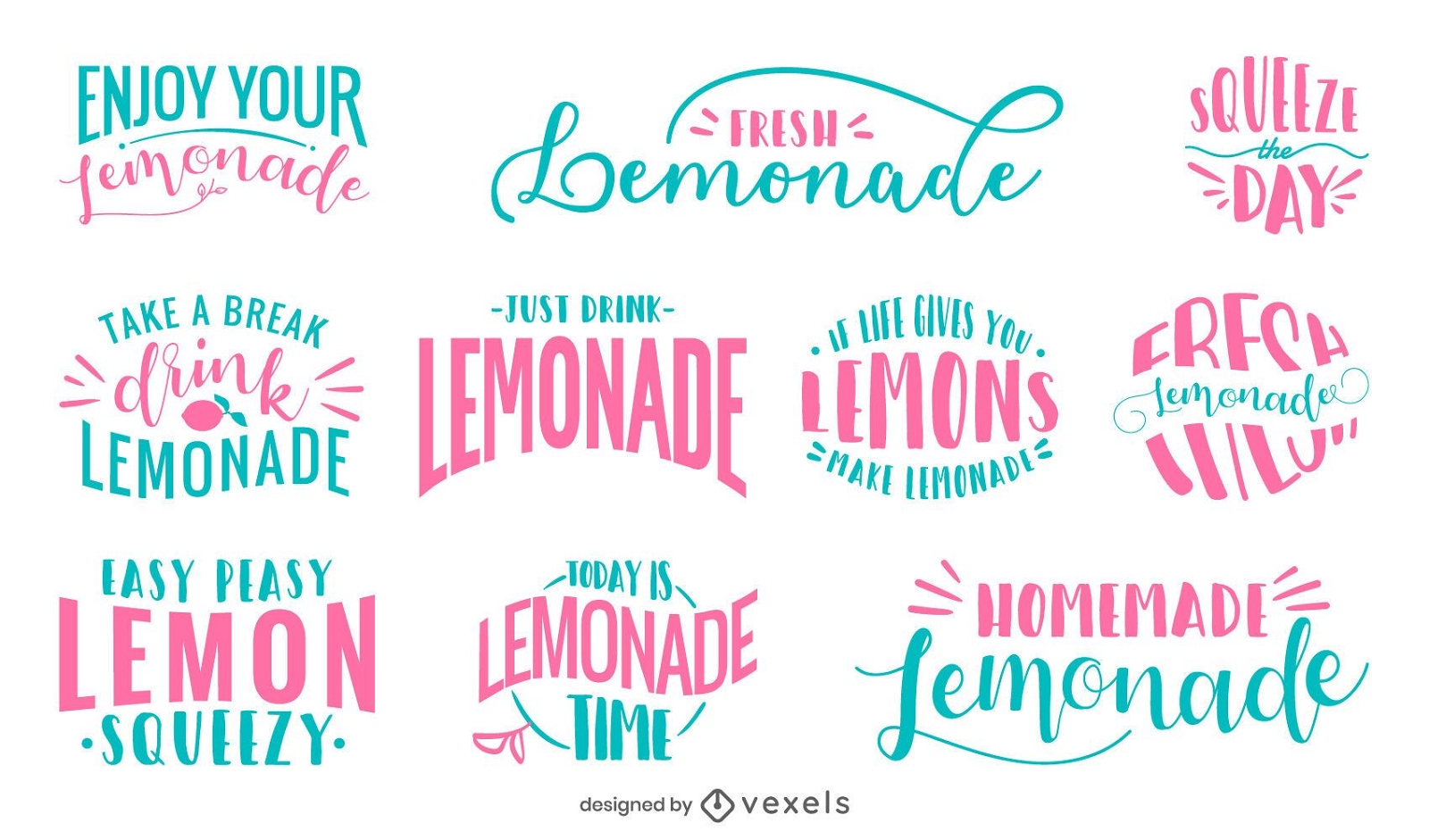Conjunto de letras de limonada