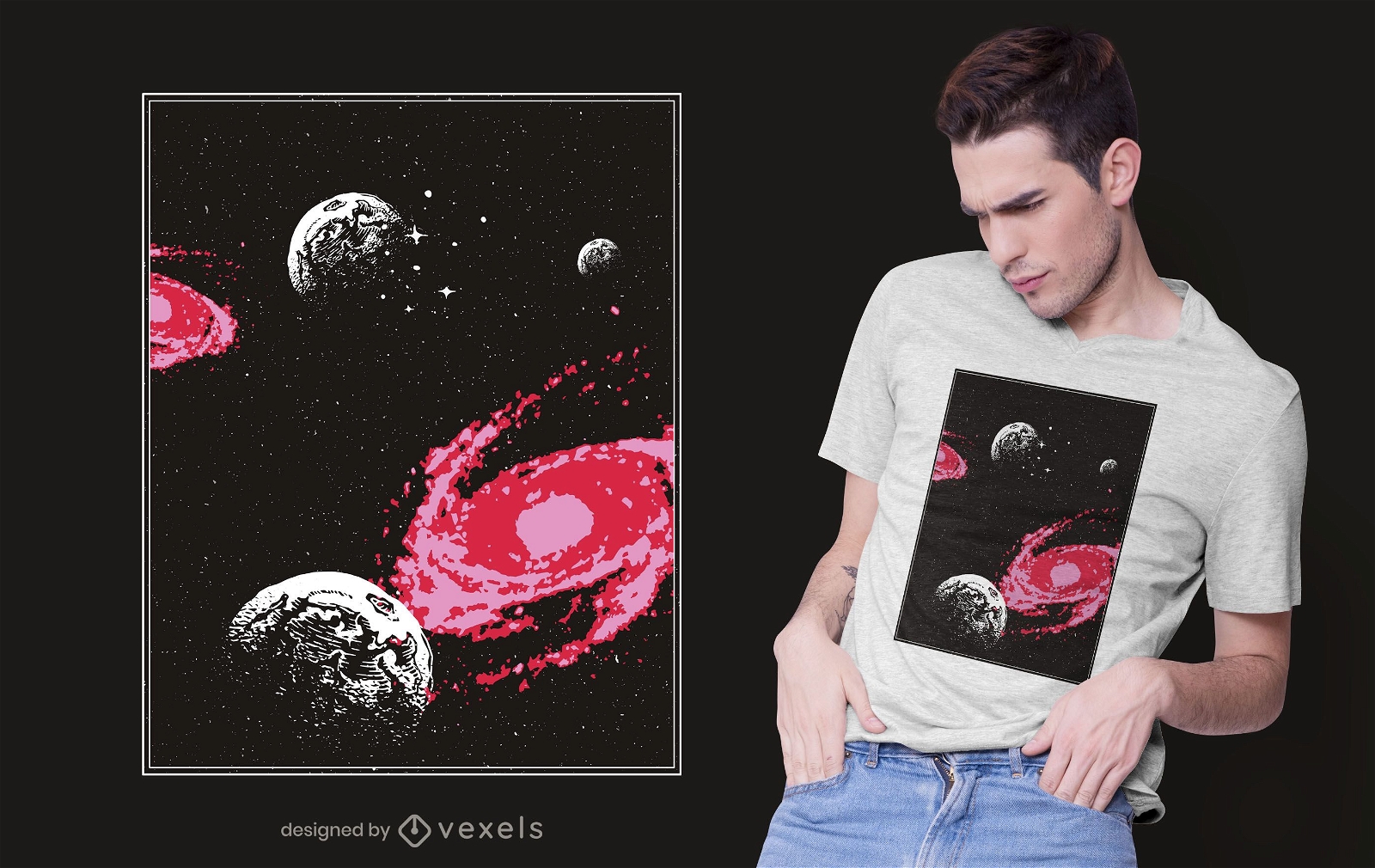 Diseño de camiseta cosmos space