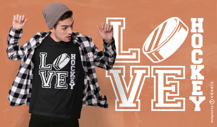 Liebes-Hockey-T-Shirt-Design