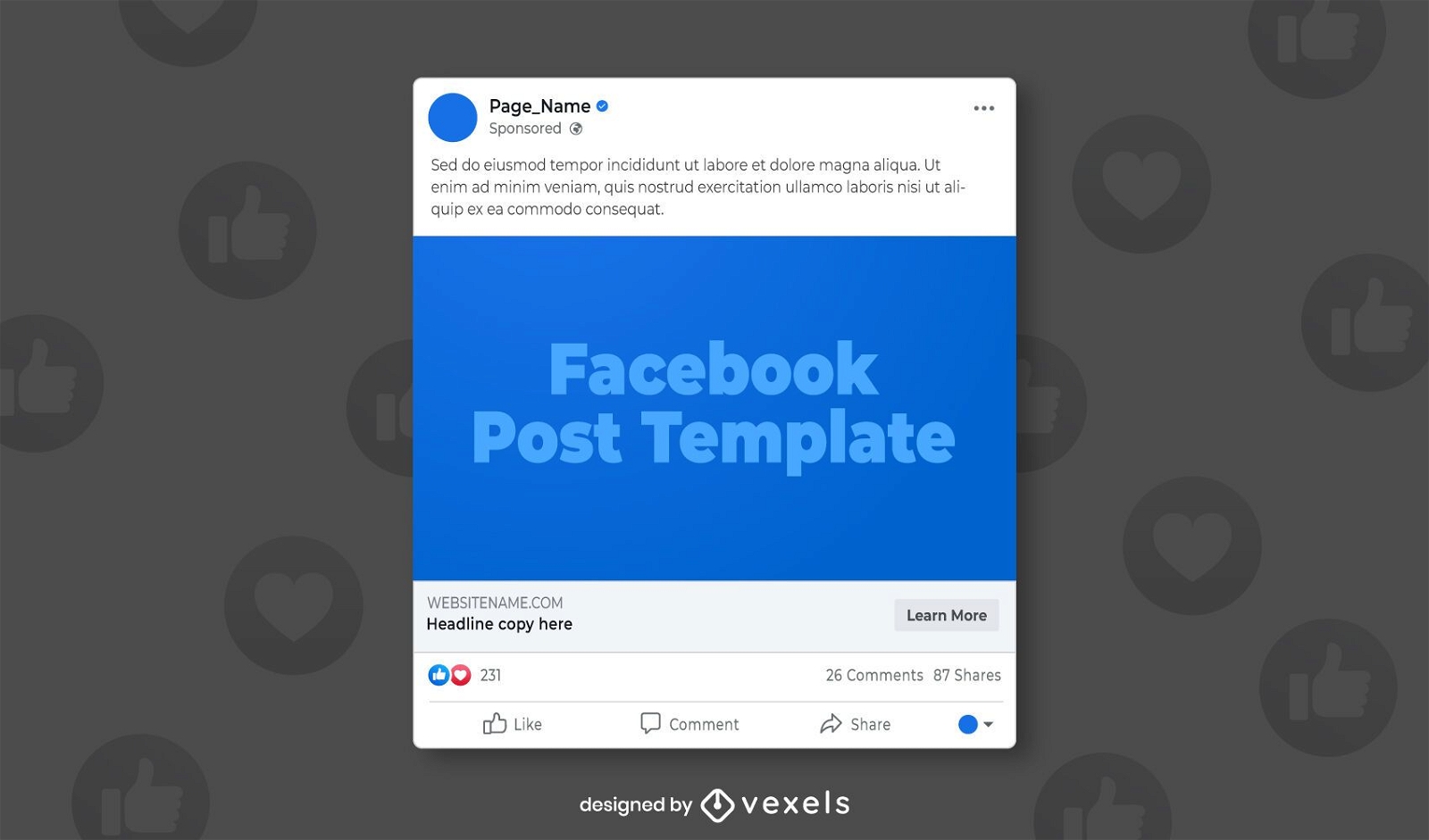 Facebook post social media template
