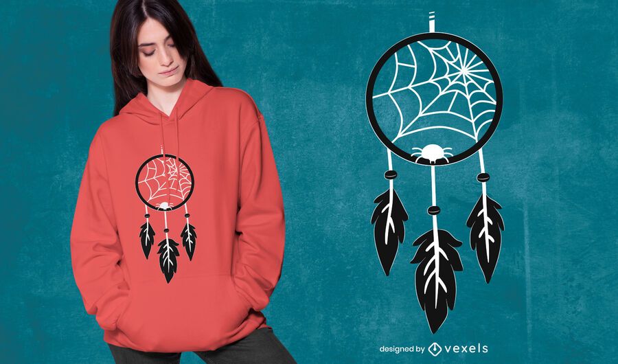 Spiderweb Dreamcatcher T-shirt Design Spiderweb Dreamcatcher T-shirt Design