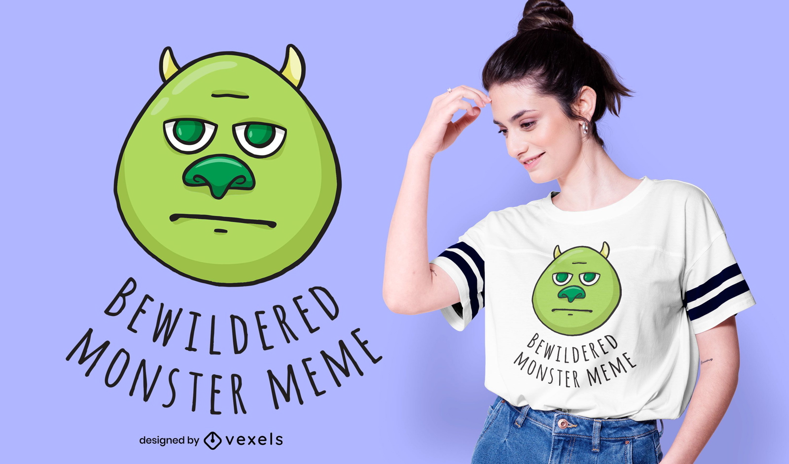 Bewildered Monster Meme T-shirt Design