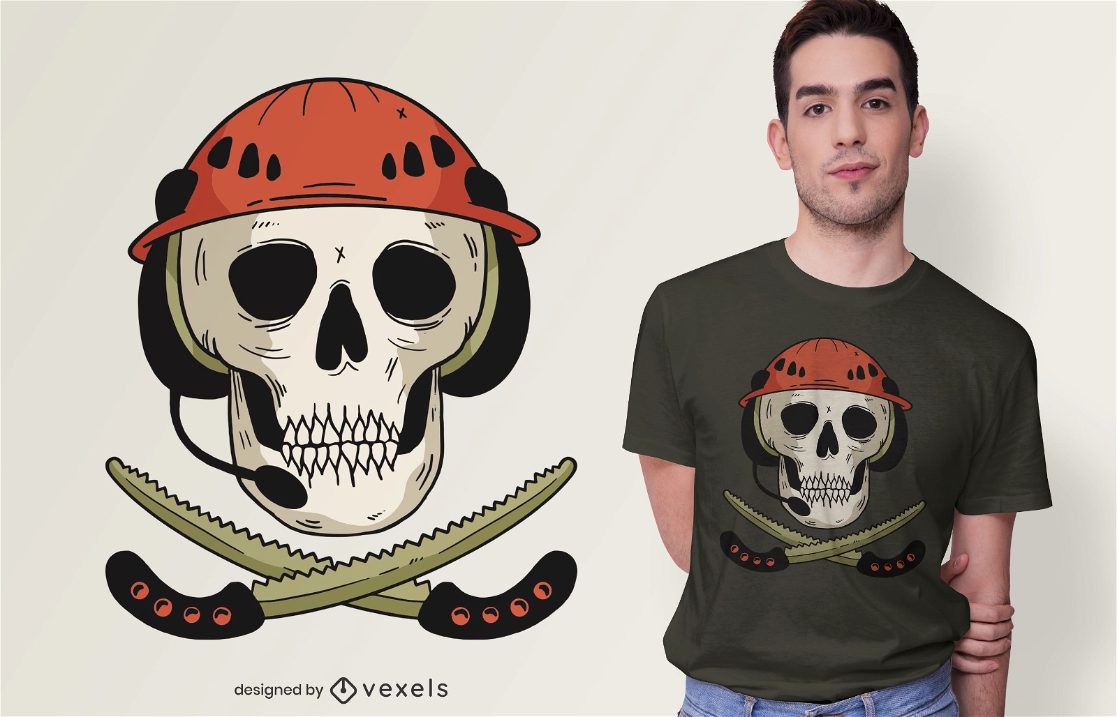 Skull and Saws T-shirt Design