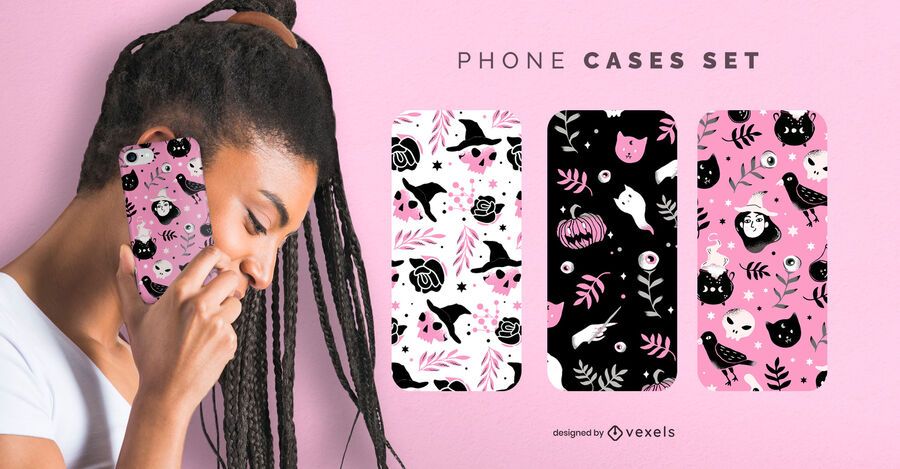 Cute Halloween phone cases set Cute Halloween phone cases set
