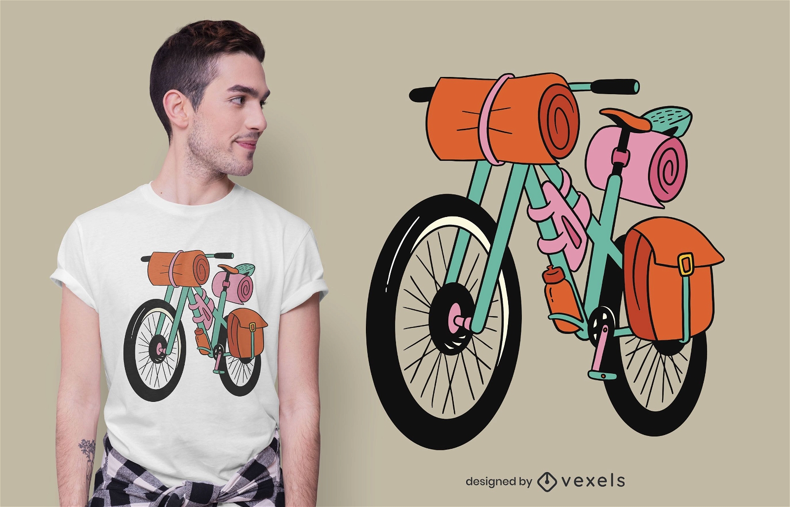Design de t-shirt bikepacking