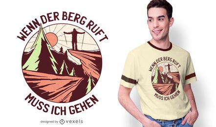Berge zitieren T-Shirt Design
