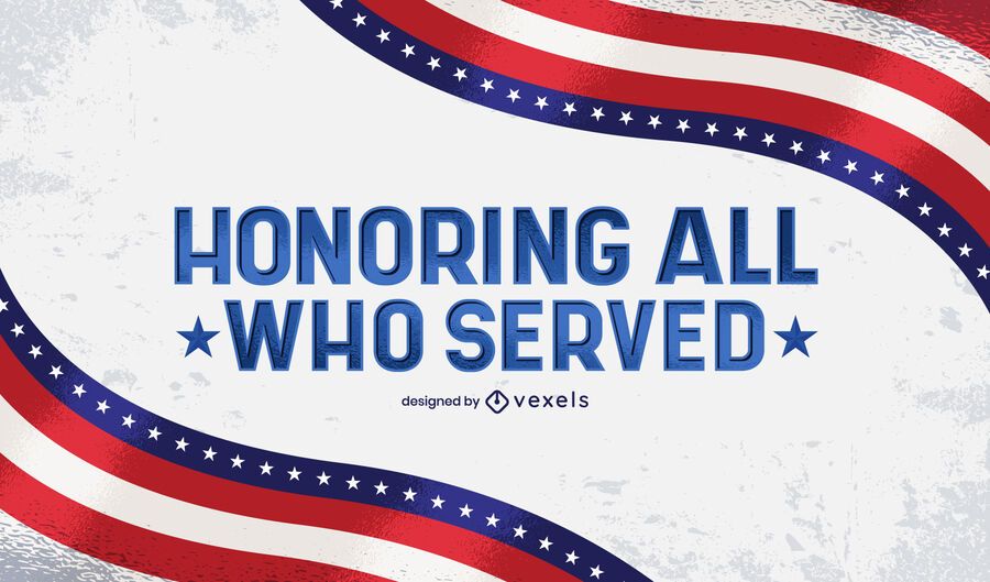 Honoring All Who Served Lettering - Vector Download