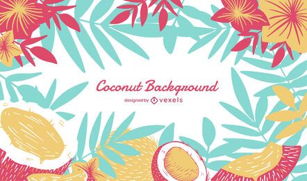Coconut background design