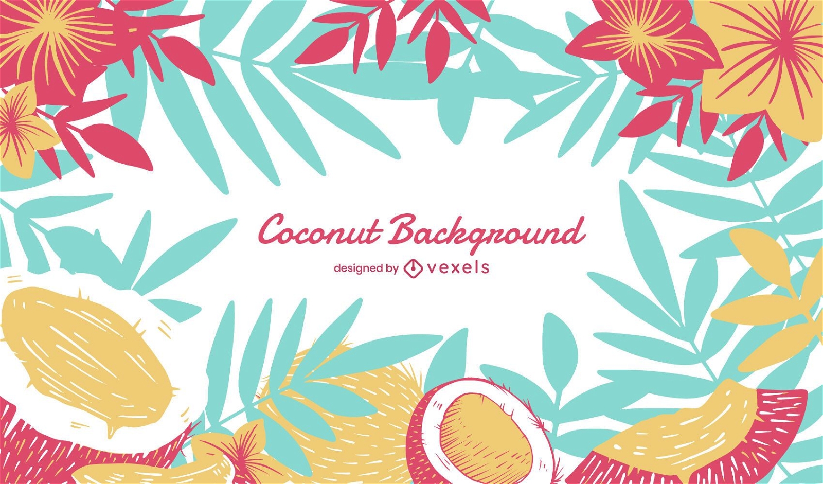 Kokosnuss-Hintergrunddesign