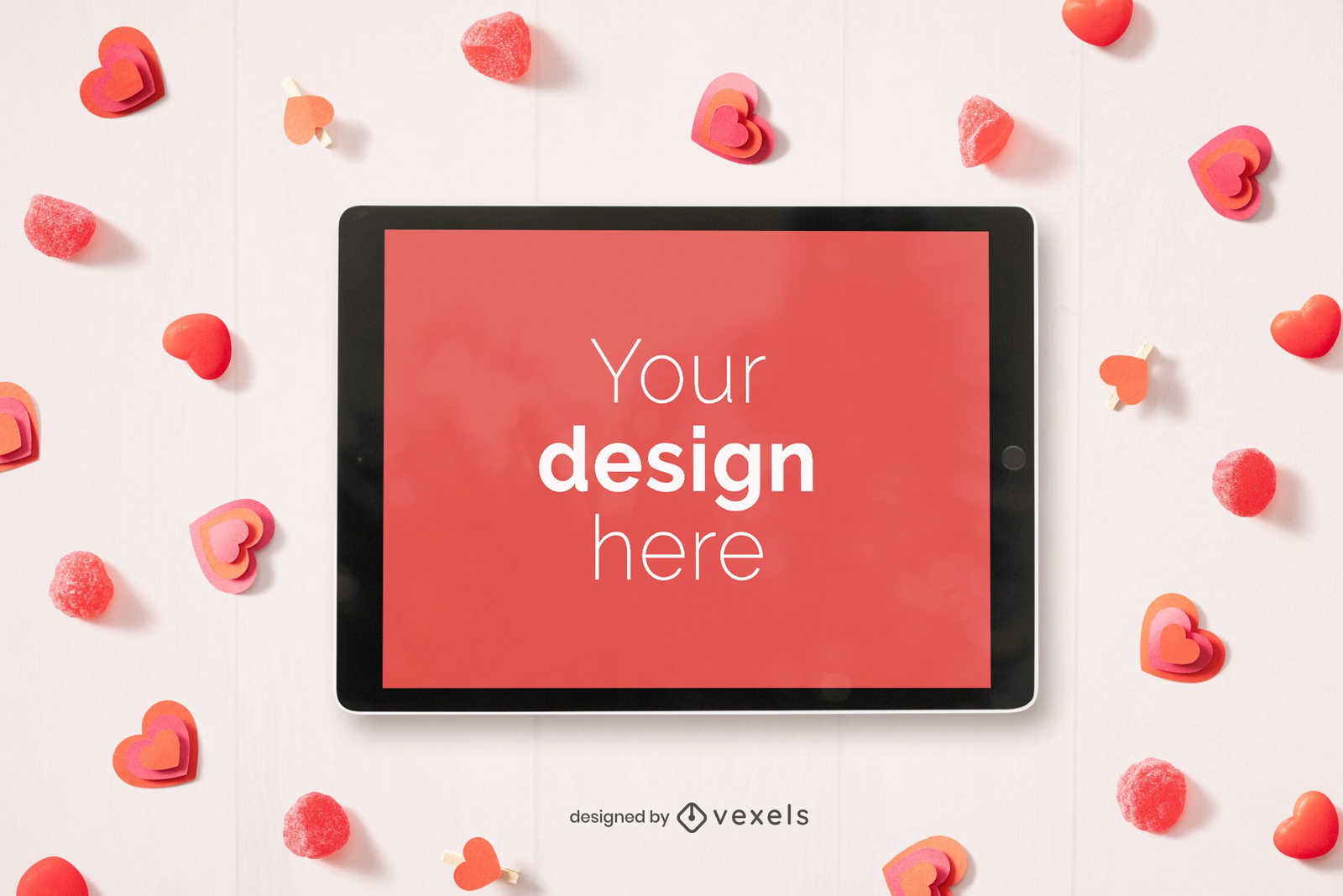 Valentine's day ipad mockup 