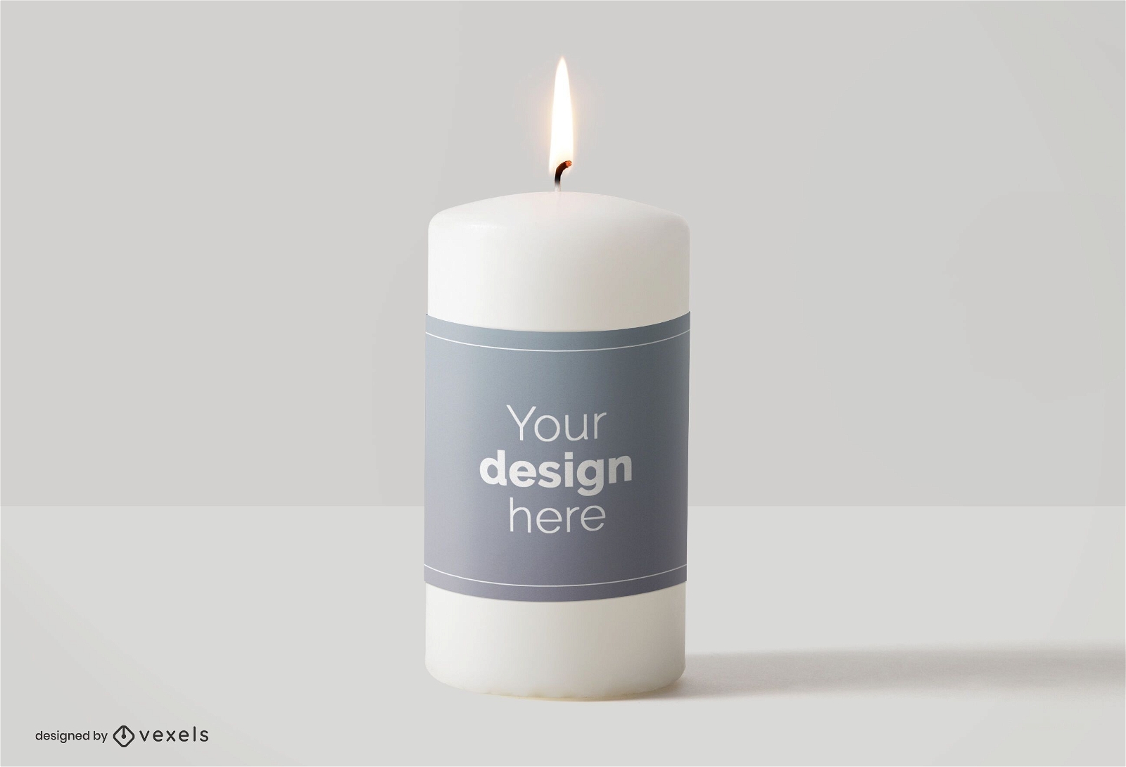 Candle label mockup design